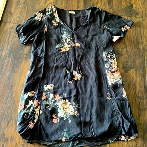 Dark gray flower dress